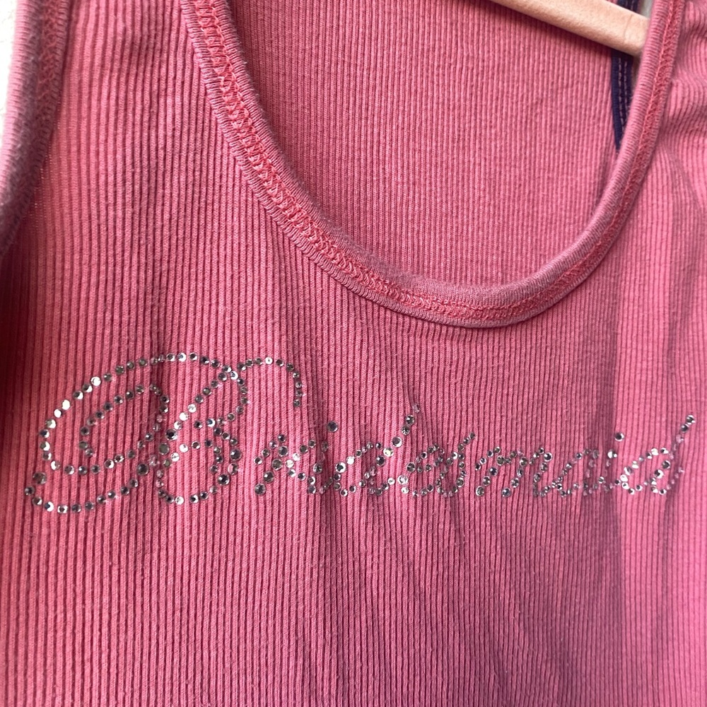 BLVD Pink Ribbed Tank Top